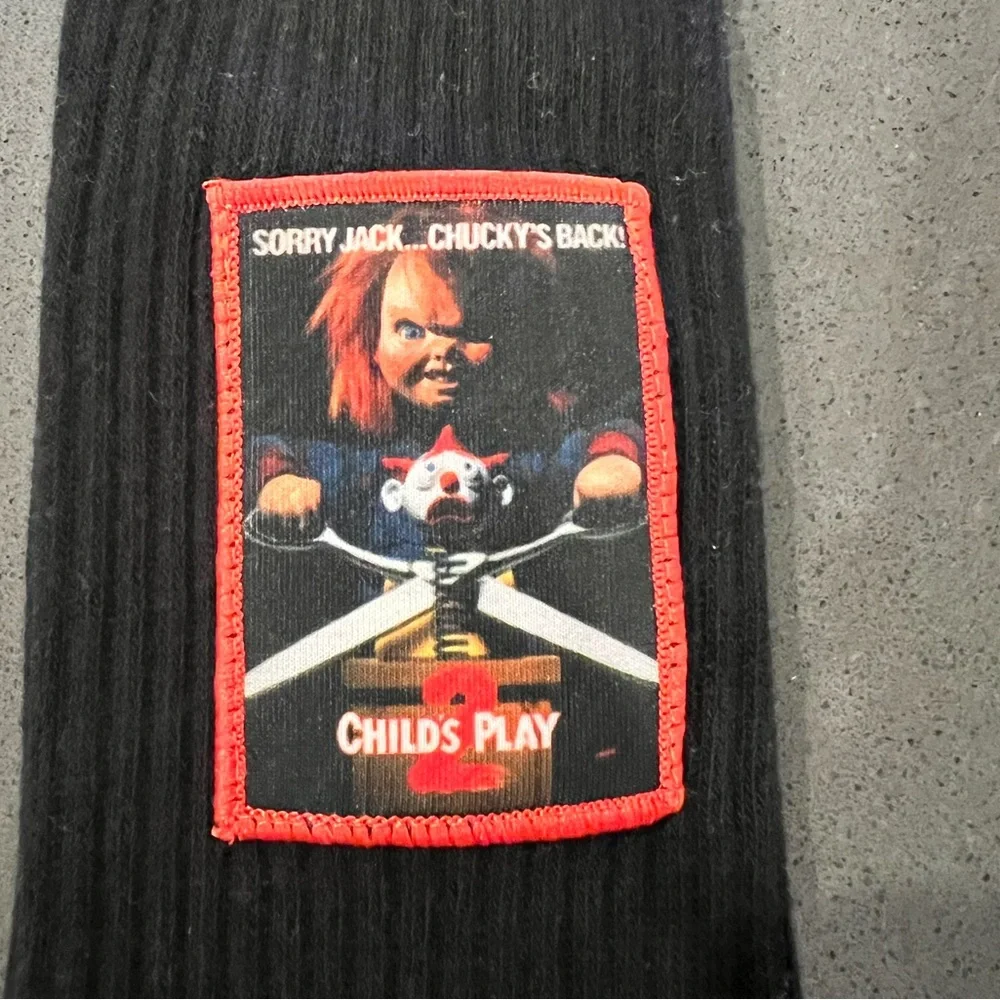 NWT Chucky Black and Red Horror Socks